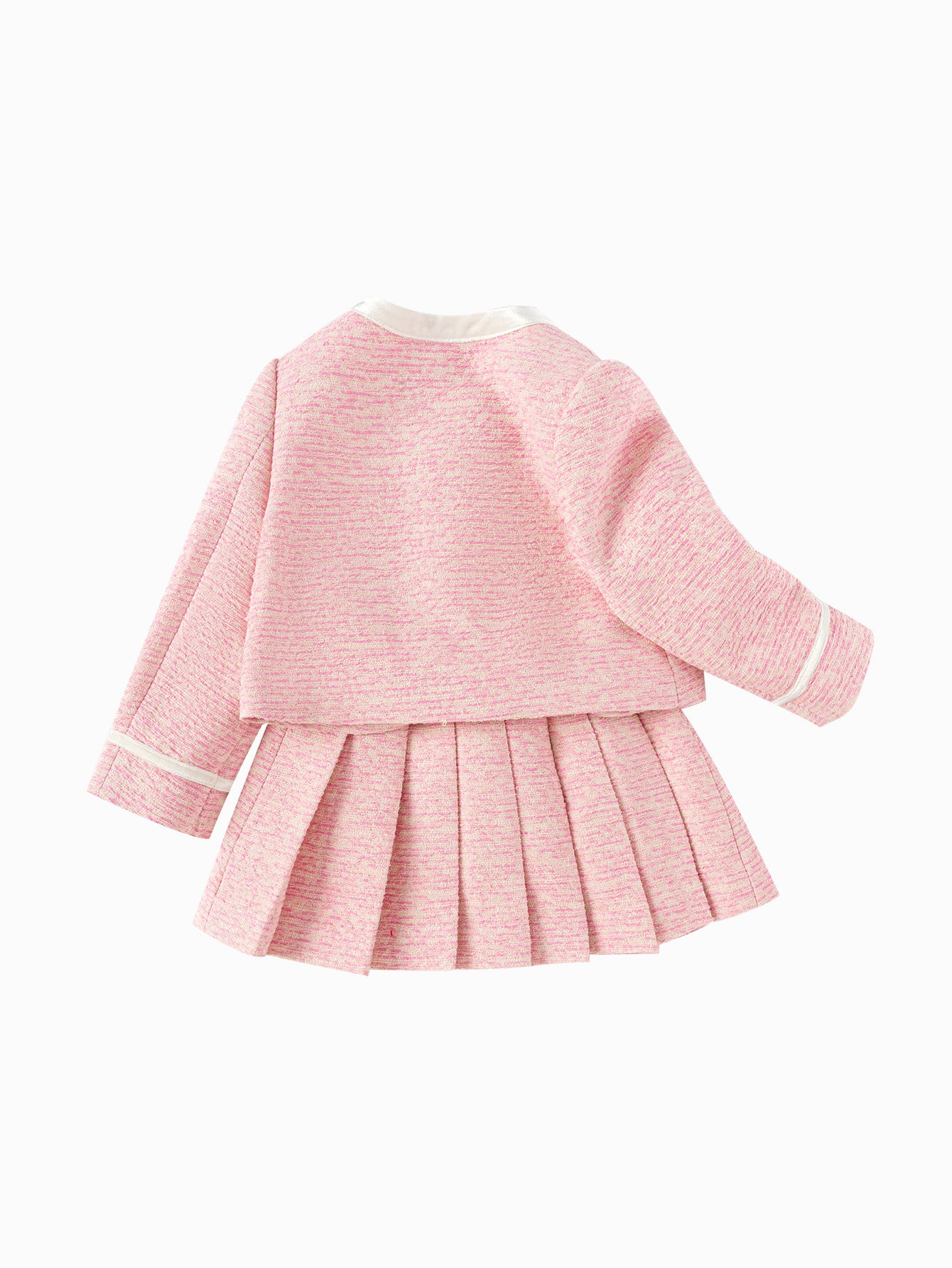 Set Xhaketë & Fund Charming Tweed – Pink 🎀