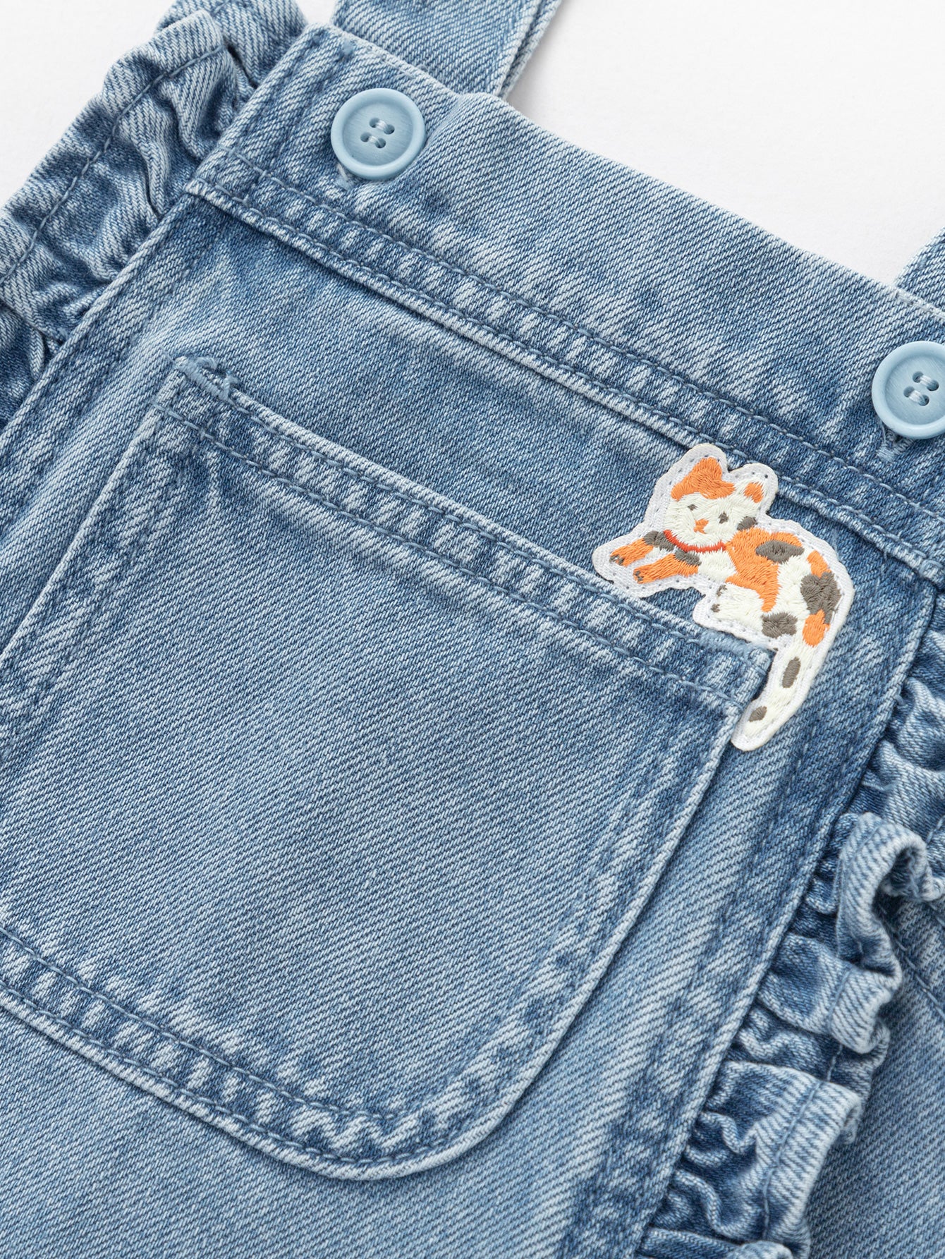 Fustan Ruffle Pocket 💙