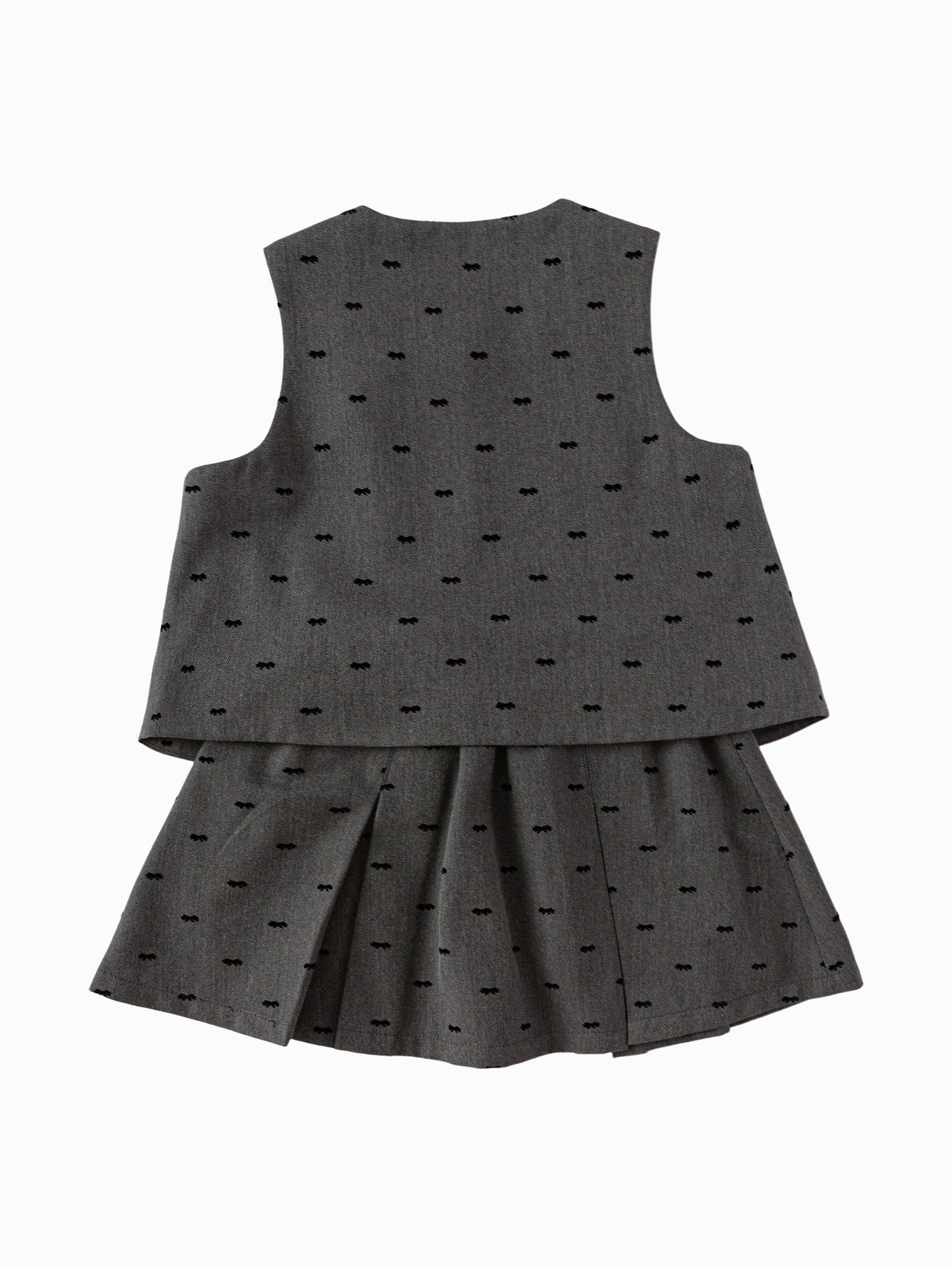 Set Jelek & Fund Charcoal Dots Layered🖤