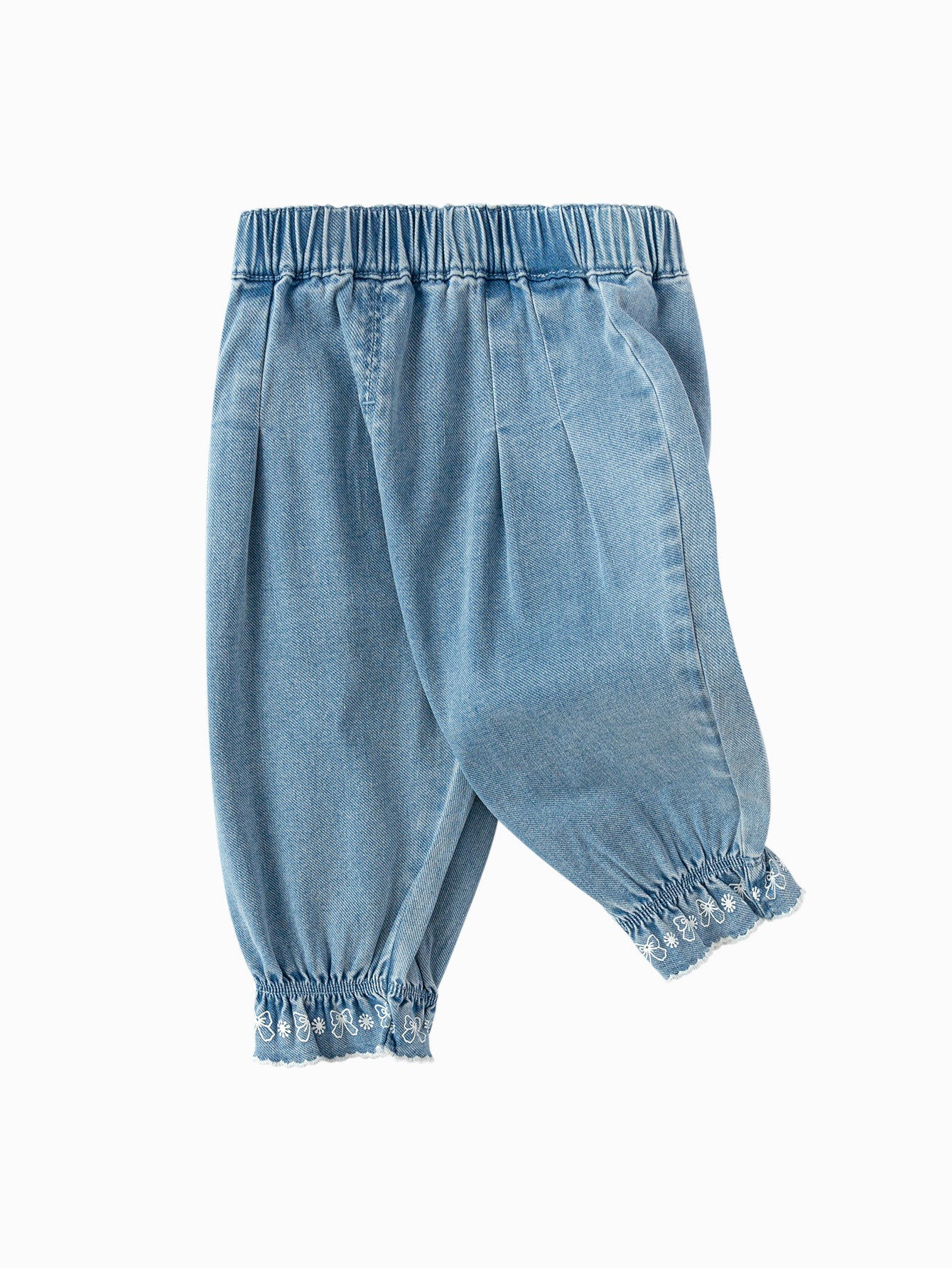 Pantallona Ruffle Cuff Denim 👖