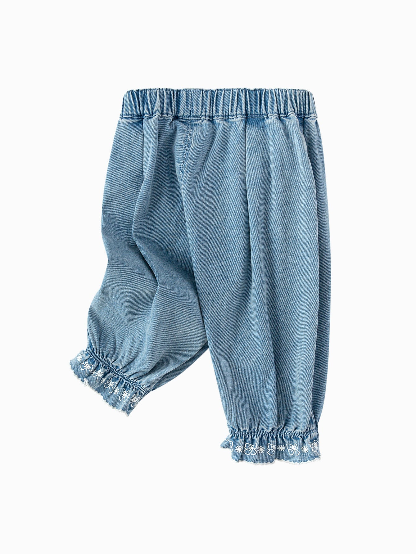 Pantallona Ruffle Cuff Denim 👖