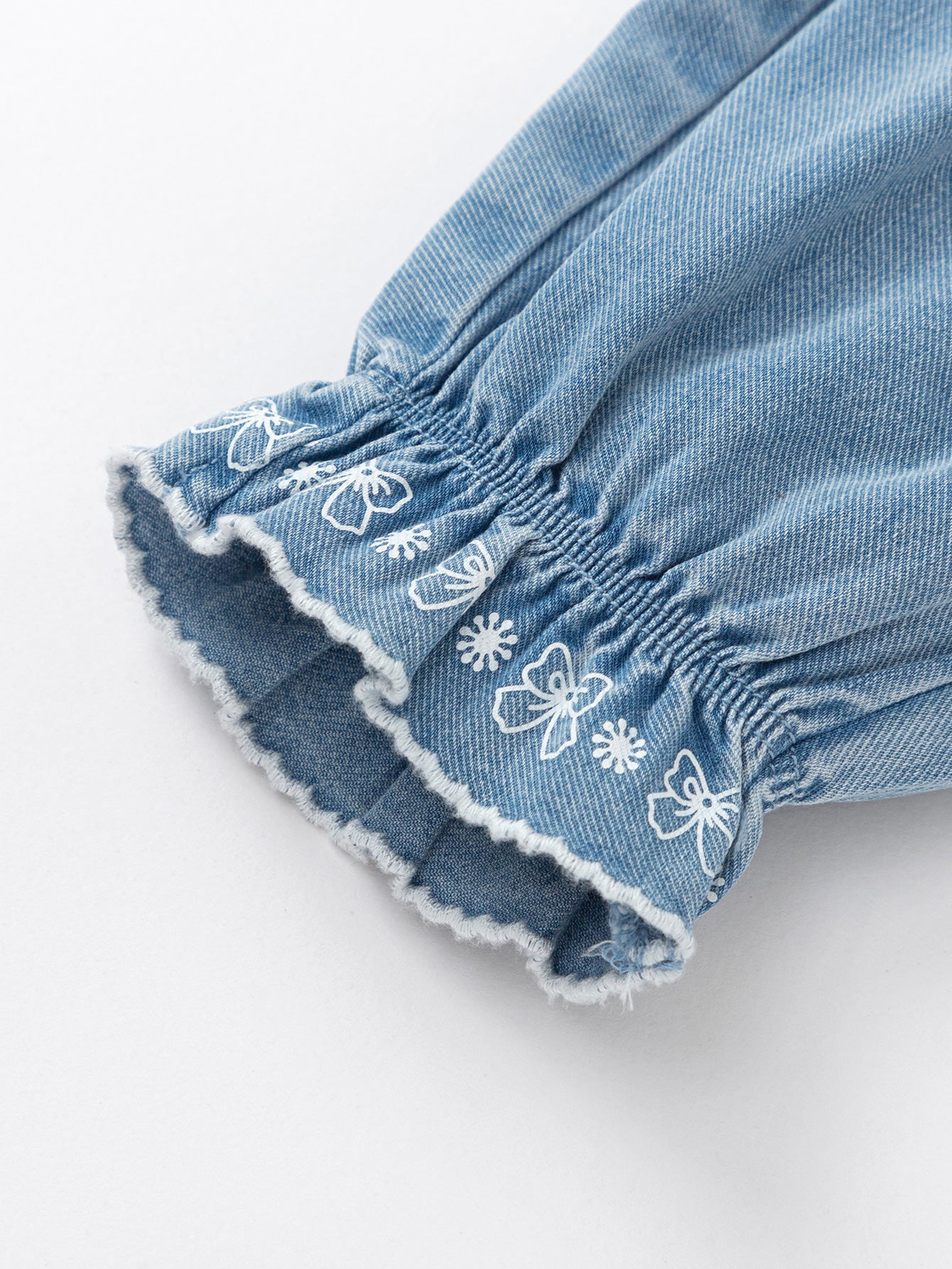 Pantallona Ruffle Cuff Denim 👖