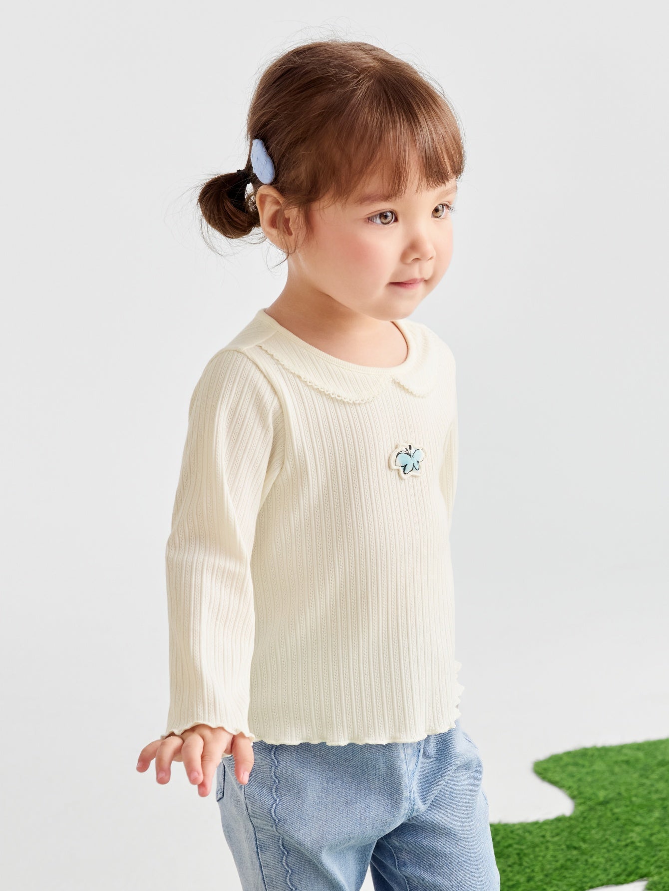 Bluza Cream Petal Rib 🤍