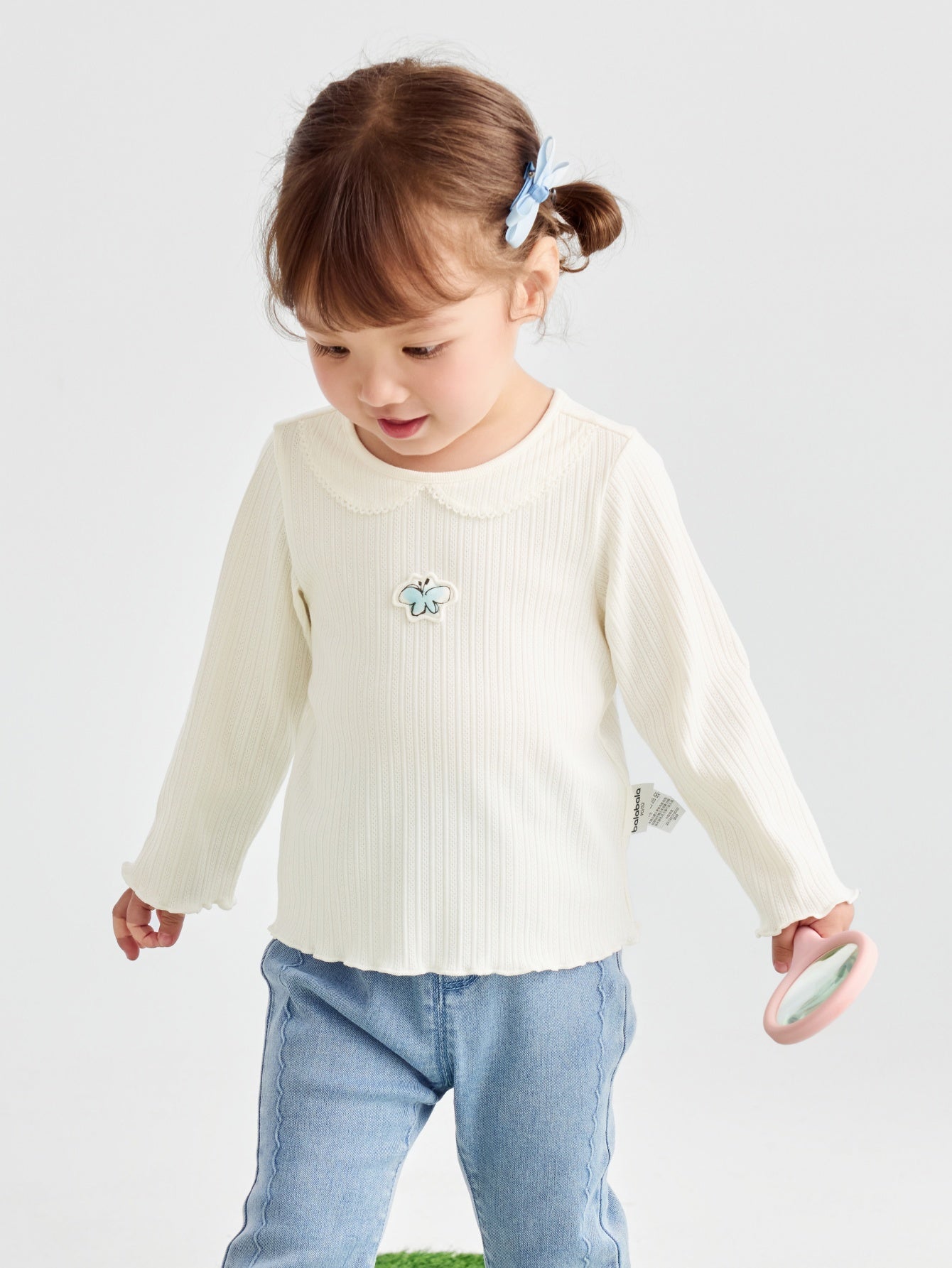 Bluza Cream Petal Rib 🤍