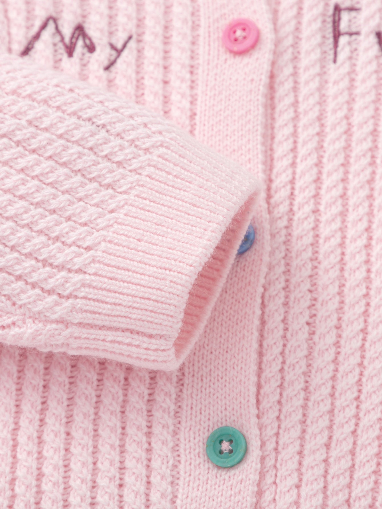 Pulovër Cardigan Candy Letters Pink 🍬