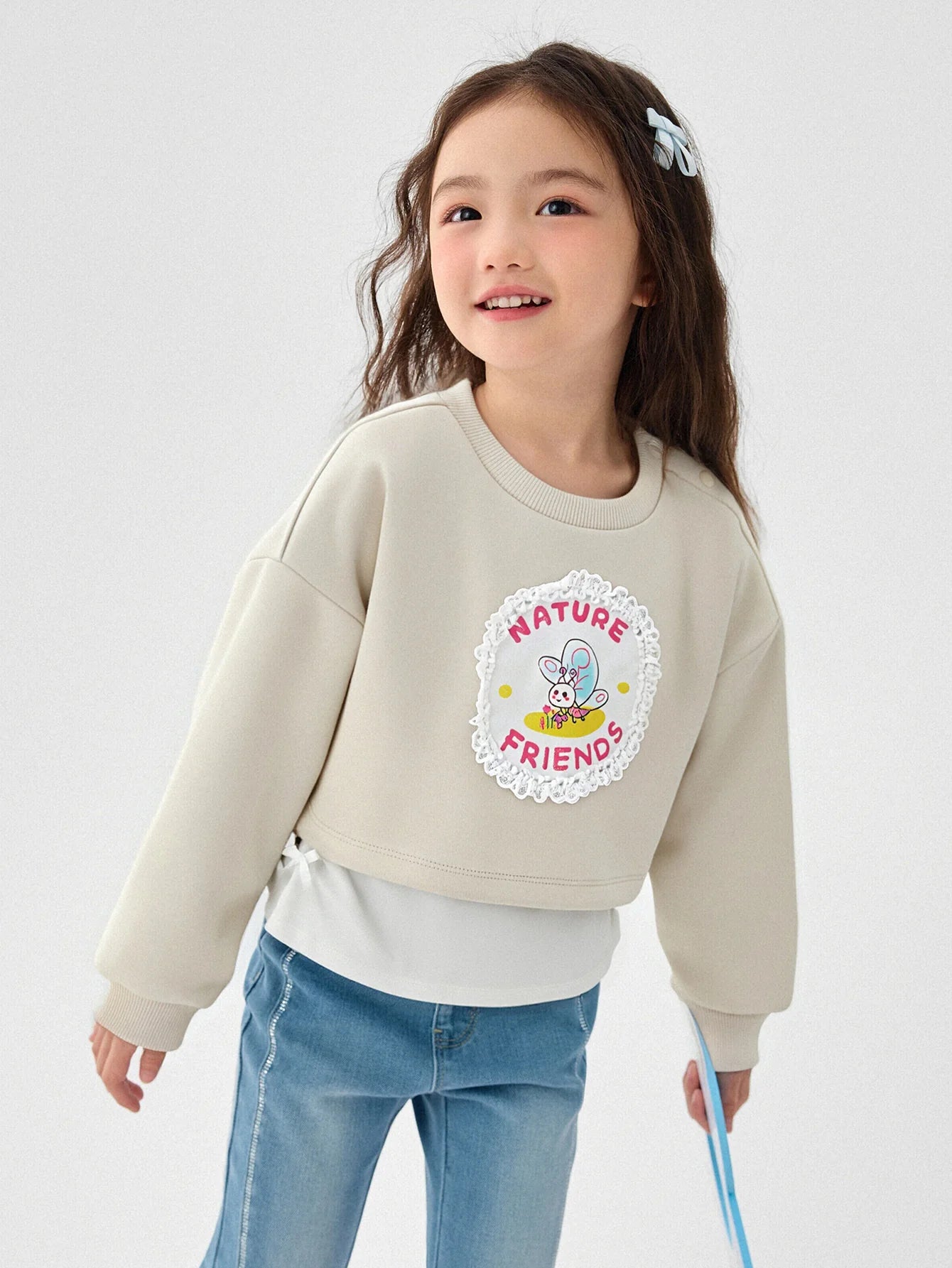 Pulovër Nature Friends Layered Crew 🤍