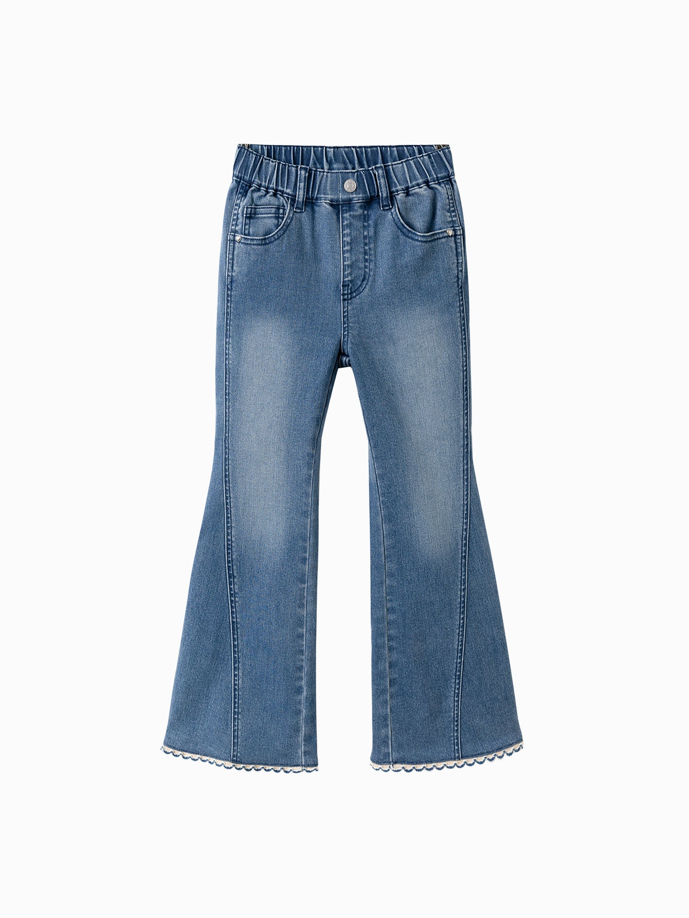 Pantallonat Flared Denim – Classic Blue 👖