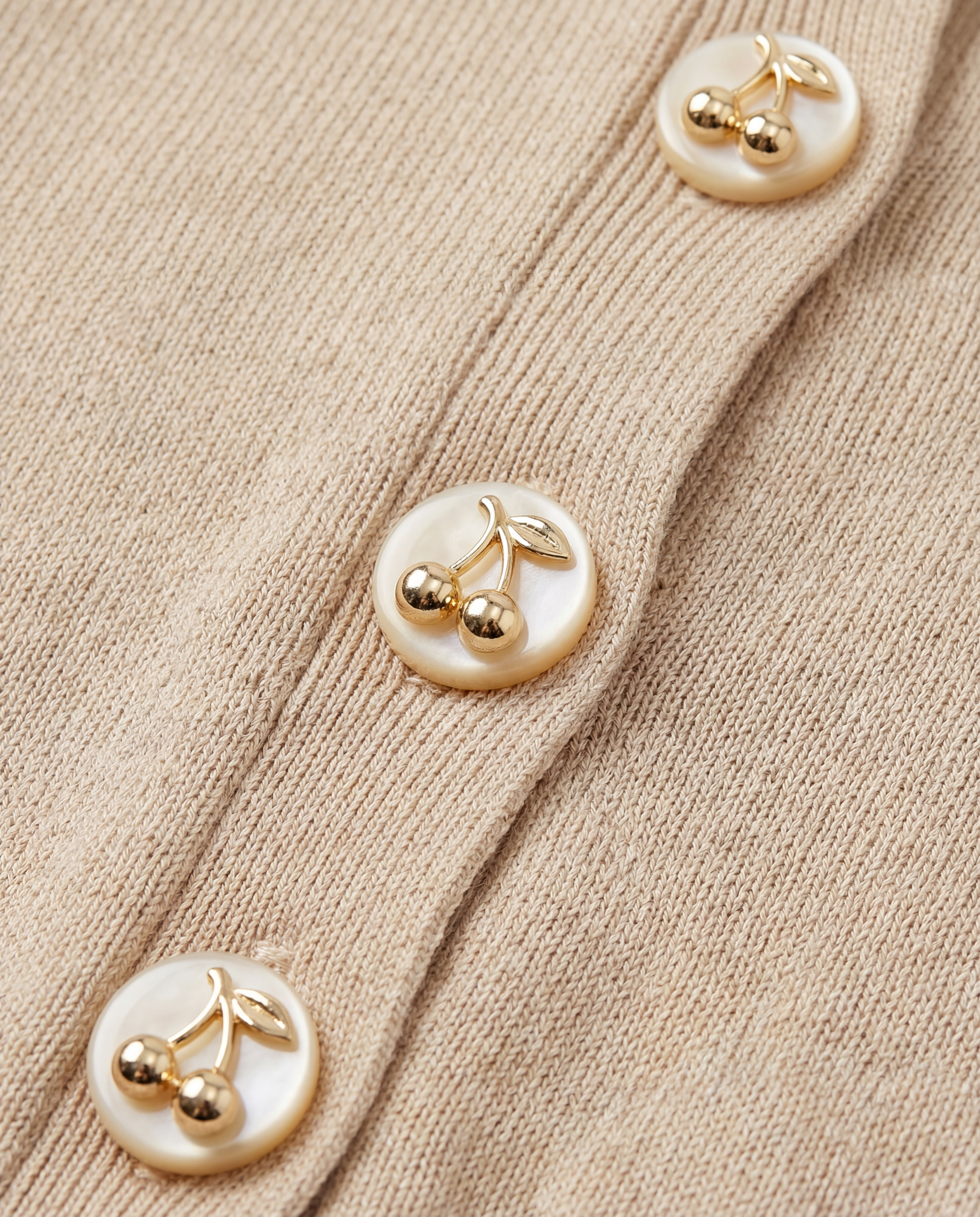 Pulover - Pearl Trim Knit Cardigan 🤎