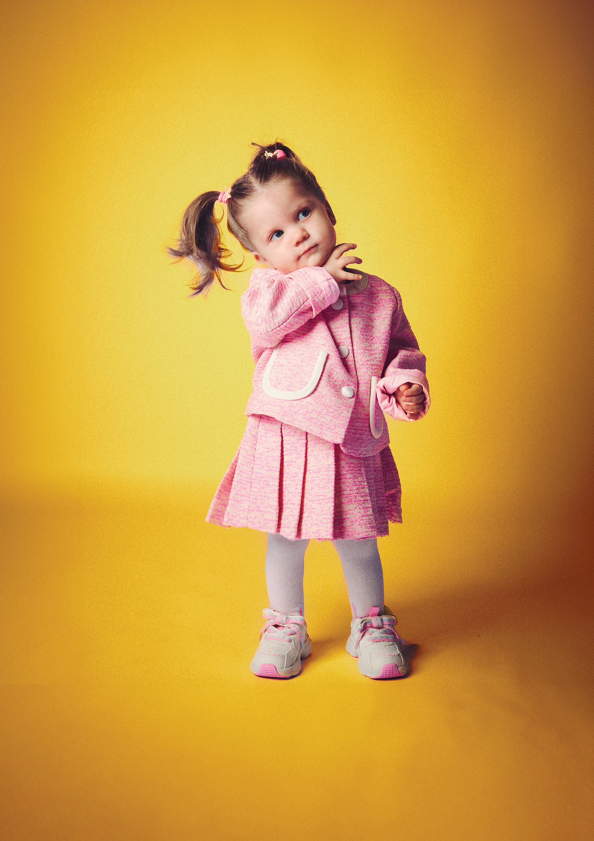 Set Xhaketë & Fund Charming Tweed – Pink 🎀